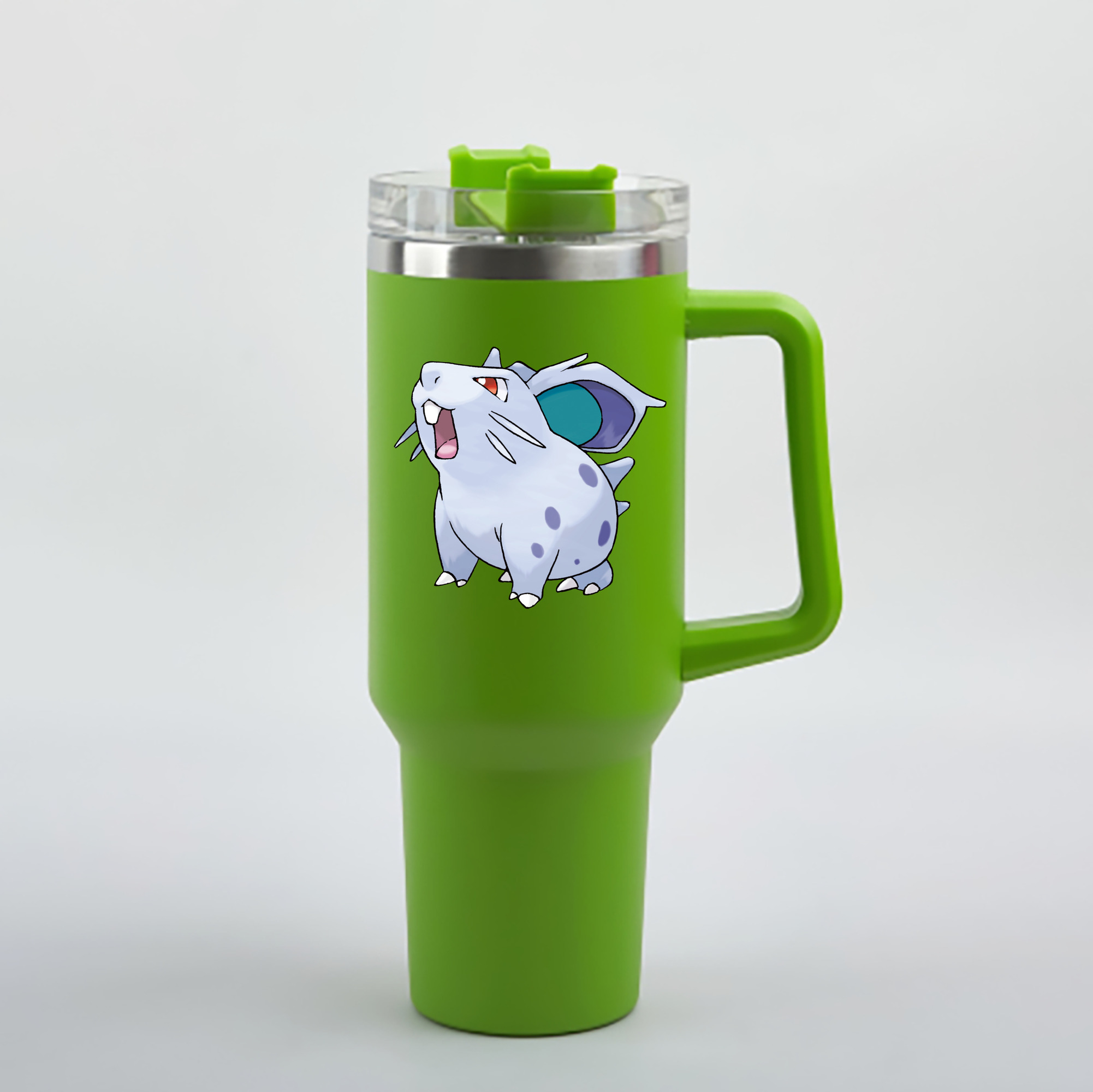 （画像用） ポケットモンスター Pokémon 1200mL車用タンブラー - クリスタルステッカー（プラスチックストロー付き）